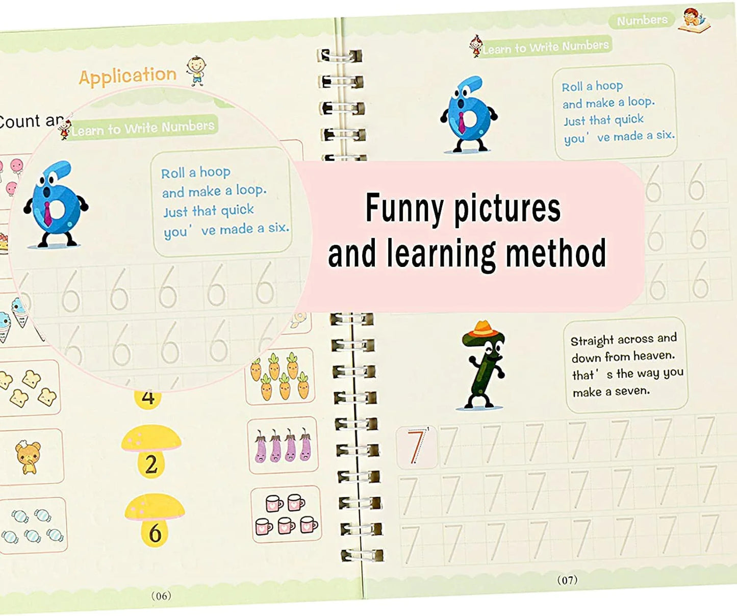 Sank Magic Practice Copybook Set (4 Reusable Books with Magic Pen)